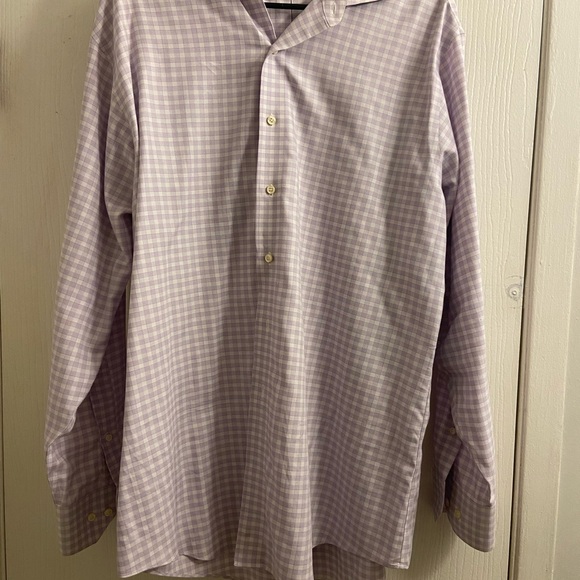 Brooks Brothers Lavender Checkered Button Down Shirt - Picture 1 of 5